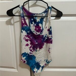Hazel Boutique custom made tie dye American Apparel bodysuit